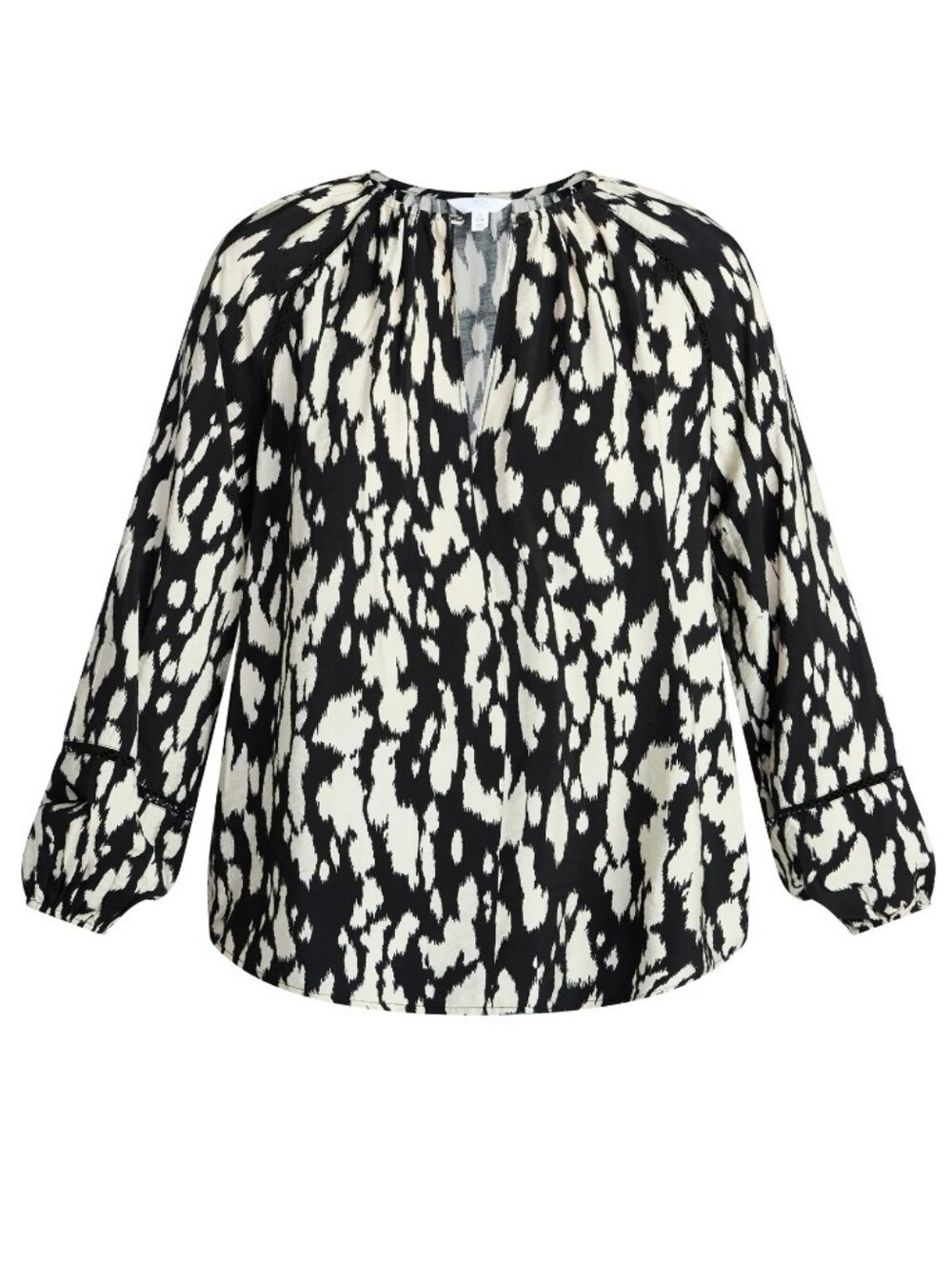 Time and Tru Women's Peasant Blouse with Long Sleeves,